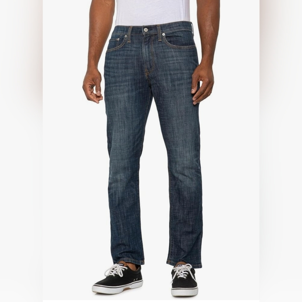 Lucky Brand Jeans Size 38 X 30 121 Heritage Slim Dark Wash Blue Denim Pant *